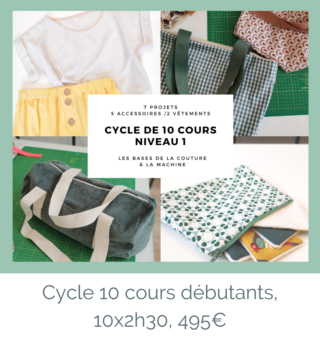 cycles 10 cours couture paris débutants